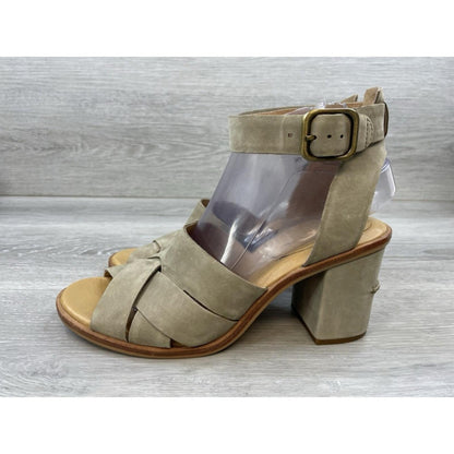 UGG Women's Tan Suede Block Heel Sandals - Boho Summer Style Size 8.5
