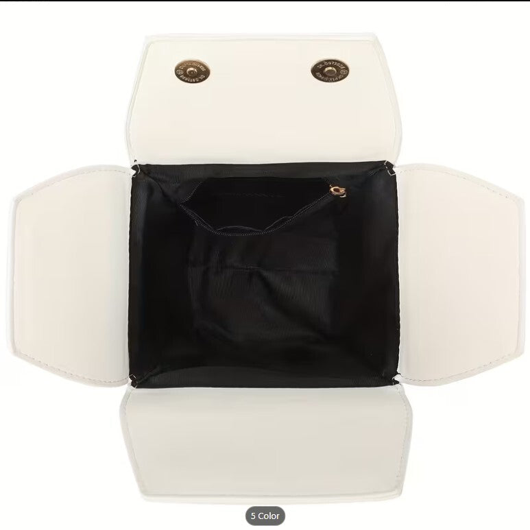 Chinese Takeout Box Crossbody Bag - Novelty Tower Pattern Purse