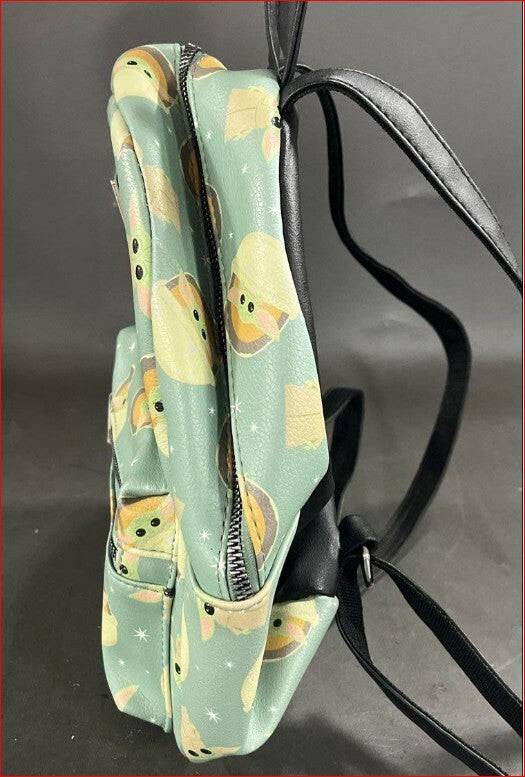 Star Wars Grogu Mini Backpack Faux Leather Mint Green Bioworld