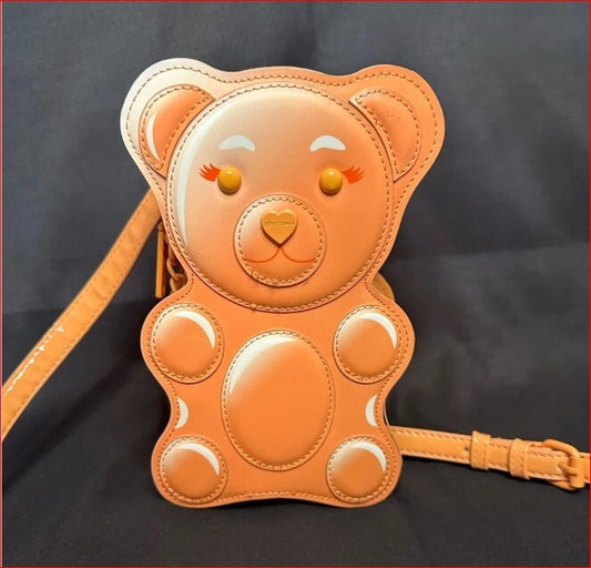 Betsey Johnson Kitsch XO Candy Gummy Bear Orange Crossbody Novelty Purse