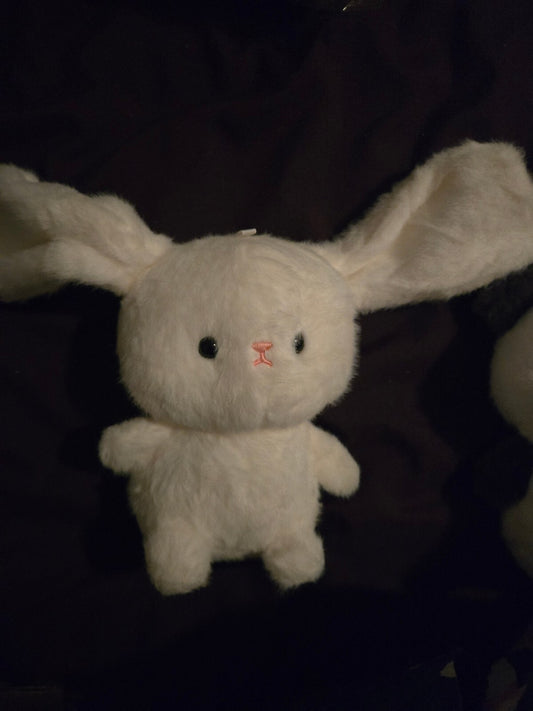 Soft Plush White Bunny Stuffed Animal Toy Purse Charm