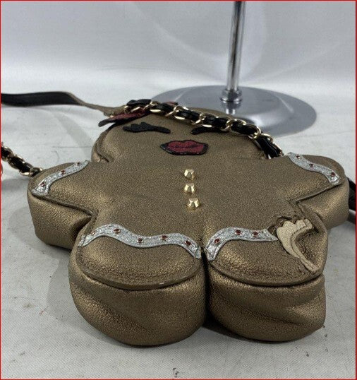 Betsey Johnson Girl Gingerbread Novelty Crossbody Bag-Champagne