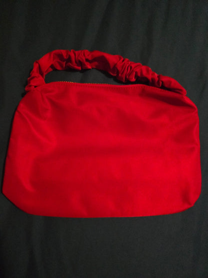 Stoney Clover Lane Red Nylon Ruched Handle Shoulder Bag