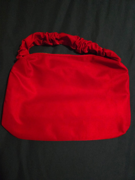 Stoney Clover Lane Red Nylon Ruched Handle Shoulder Bag