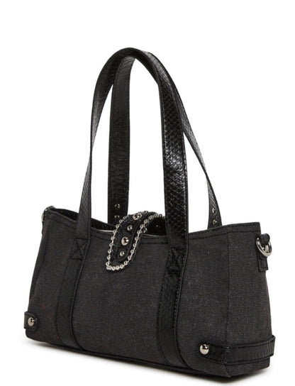 Dolls Kill Women's Black Shoulder Bag w Buckle and Studded Accents NWT Viscious