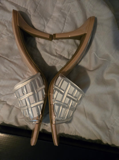 DV Dolce Vita Cristoff Clear Caged Slide Sandals Size 8.5