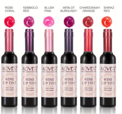 Aliver Wine Lip Tint 6-Color Set New