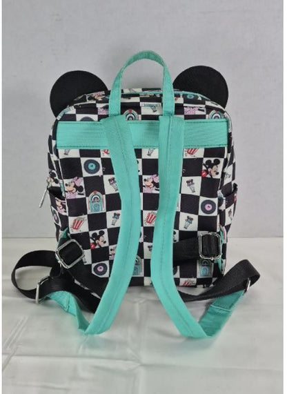 Loungefly Disney Mickey Minnie Mouse Diner Checkered Mini Backpack