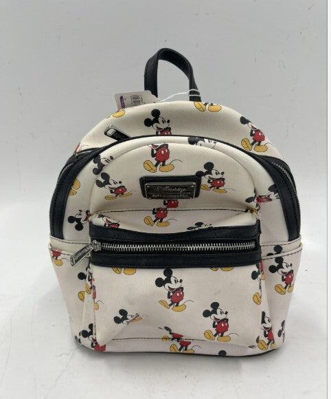 Disney Loungefly Mickey Mouse Allover Print Cream Mini Backpack