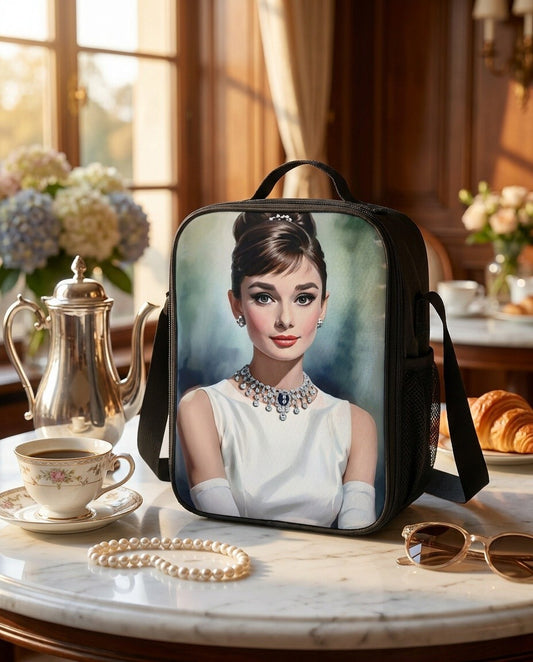 Sold-Out Audrey Hepburn Insulated Lunch Bag Crossbody Thermal Tote