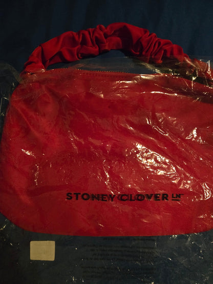 Stoney Clover Lane Red Nylon Ruched Handle Shoulder Bag