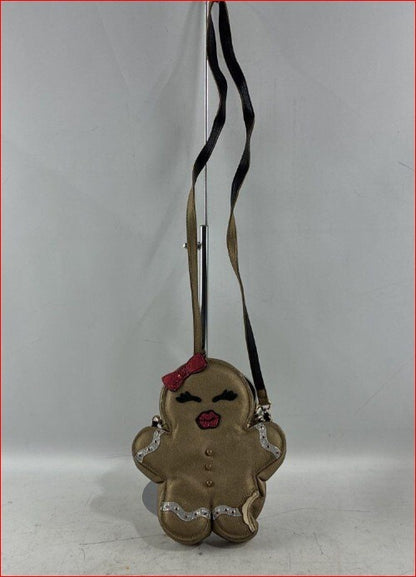 Betsey Johnson Girl Gingerbread Novelty Crossbody Bag-Champagne