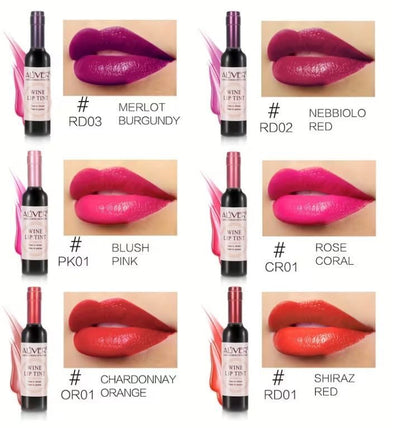 Aliver Wine Lip Tint 6-Color Set New
