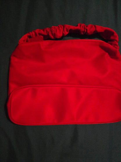 Stoney Clover Lane Red Nylon Ruched Handle Shoulder Bag