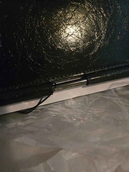 BCBG Bar Hardware Black Metallic Embossed Clutch NWT