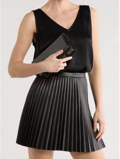 BCBG Bar Hardware Black Metallic Embossed Clutch NWT