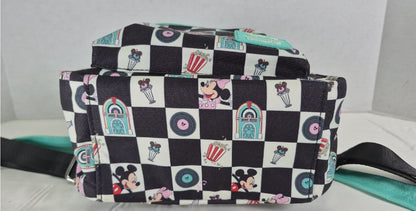 Loungefly Disney Mickey Minnie Mouse Diner Checkered Mini Backpack
