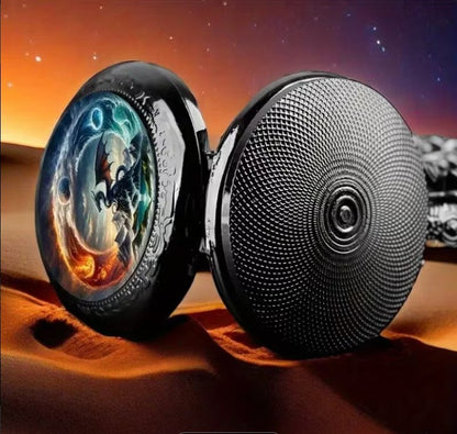 Fantasy Dragon Yin Yang Pocket Watch Necklace
