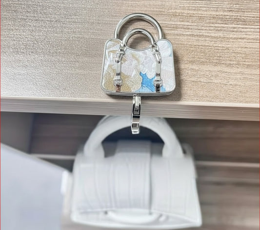 Miniature Handbag Shaped Metal Purse Hook Hanger for Table