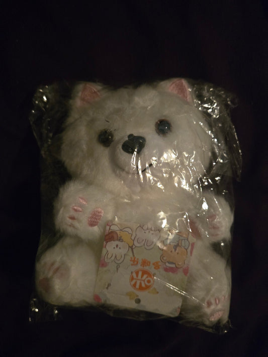 New Plush White Cat Stuffed Animal Toy or Bag Charm with Tags