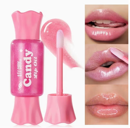 S.R. Color Candy Lip Oil Set 6pc Shimmery Glitter Lip Gloss Plumper NIB-6