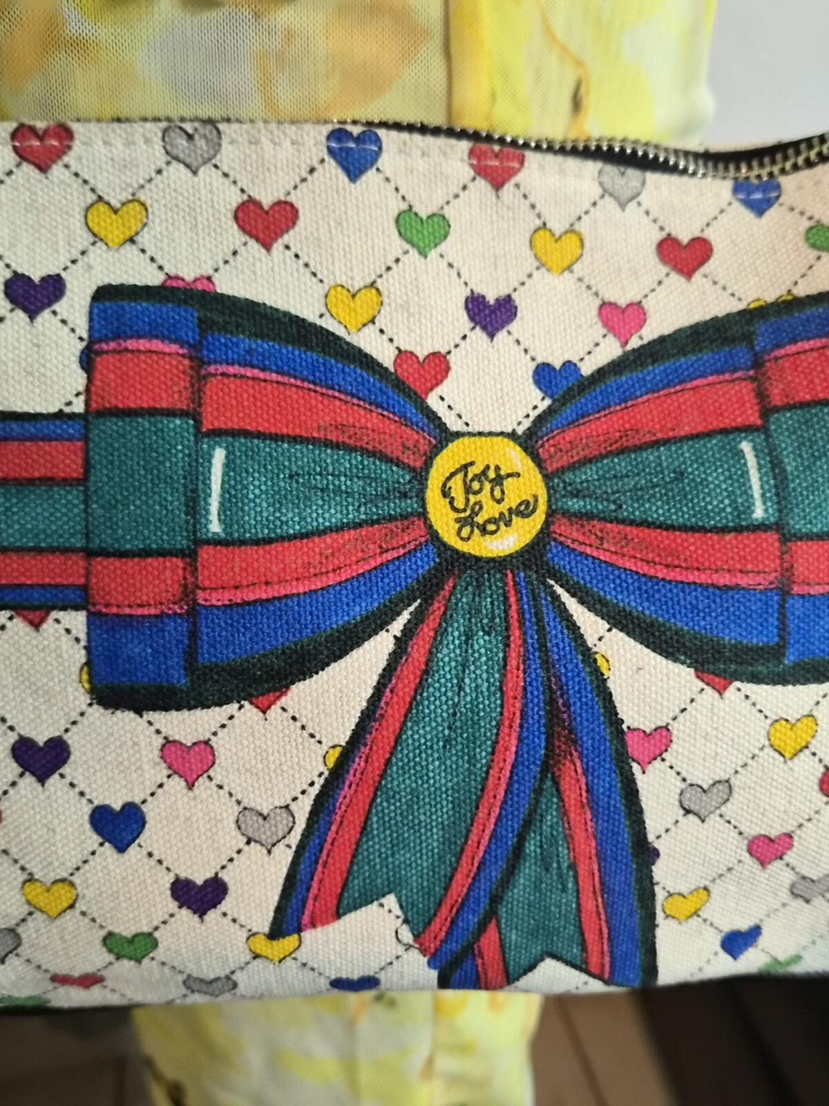 Vintage Brighton Love & Joy Crossbody Bag Hearts Bow Tassel EUC #0315