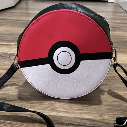 Loungefly Pokémon Poké Ball Round Crossbody Bag Red White Black Shoulder Purse
