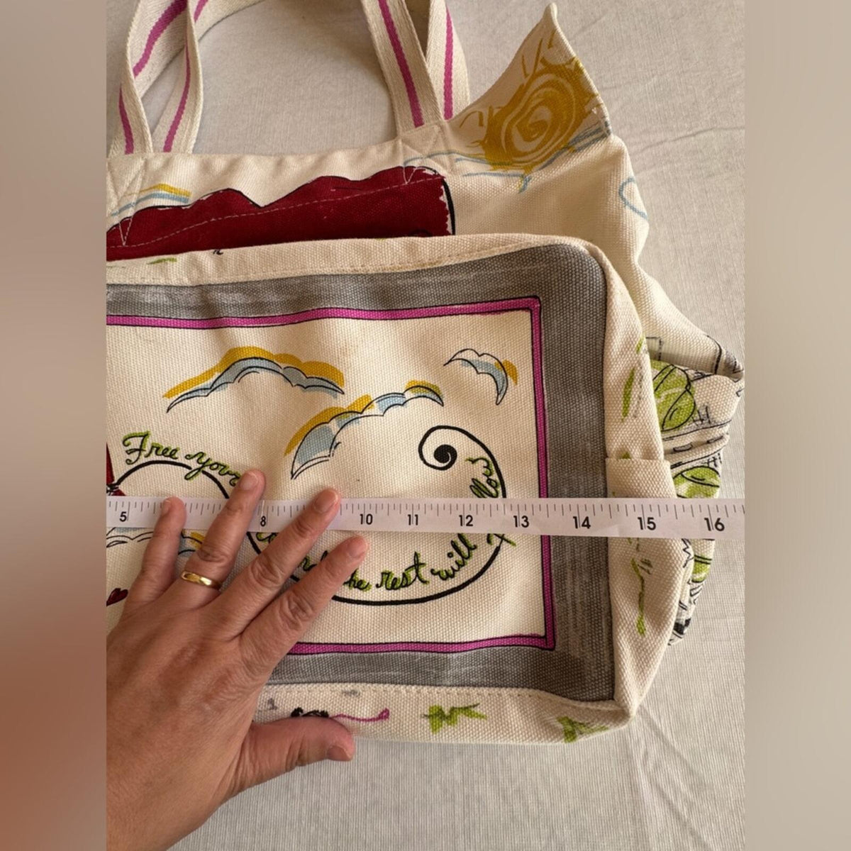 Brighton Women's Canvas Tote Bag with Balloon Print