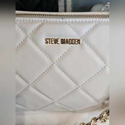 NWT Steve Madden Blexi Quilted Crossbody – Cream & Gold (Rare/Sold Out)