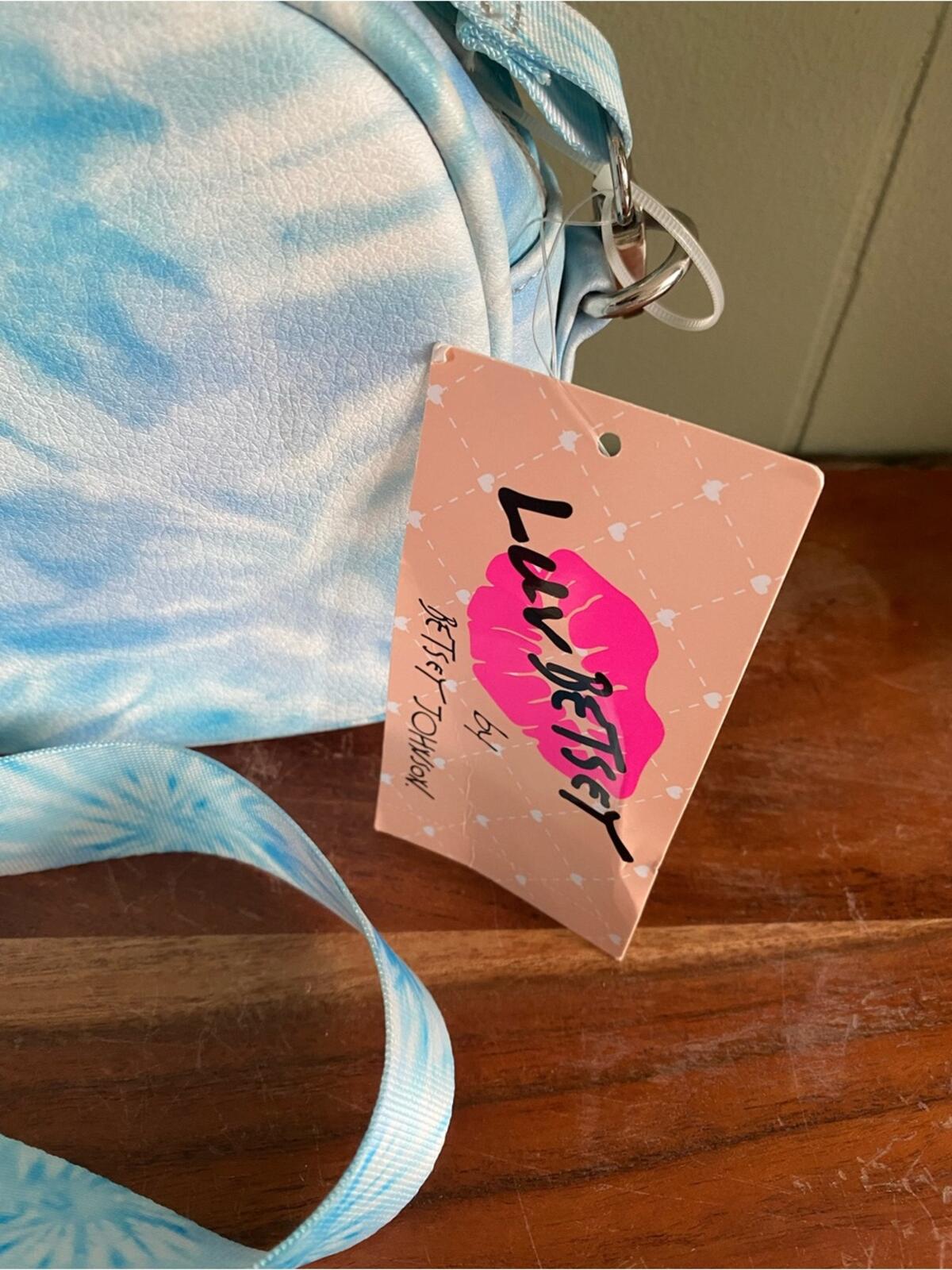Betsey Johnson Blue Tie-Dye Crossbody Bag nwt