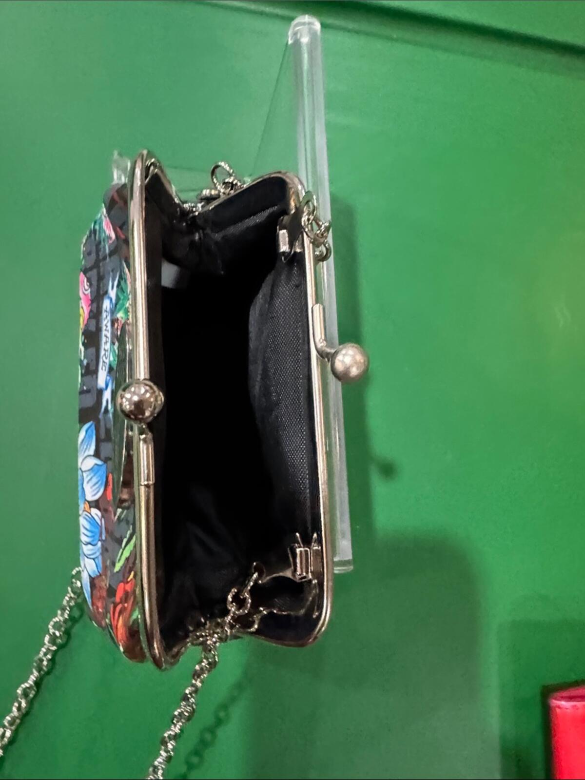 Ed Hardy Women's Mini Crossbody Coin Pouch with Tattoo-Inspired Design