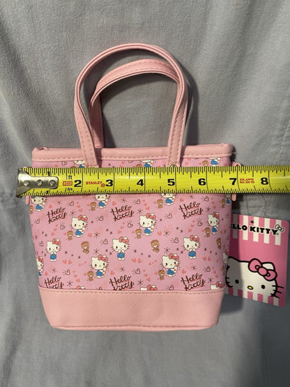 NEW Sanrio Hello Kitty Pink Mini Purse Crossbody Bag Mini Tote Hello Kitty Bear