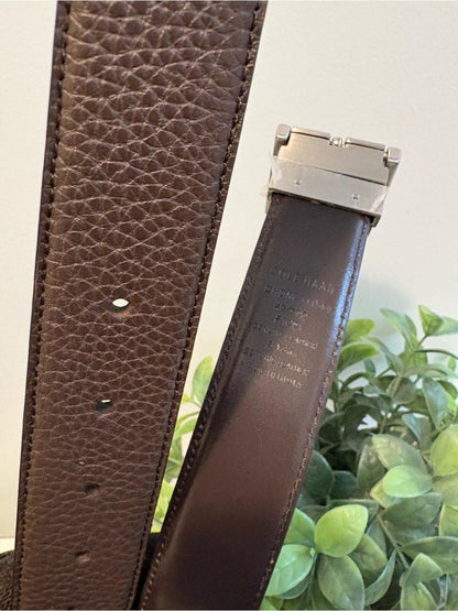 NWOT Cole Haan Reversible Leather Belt with Silver Buckle