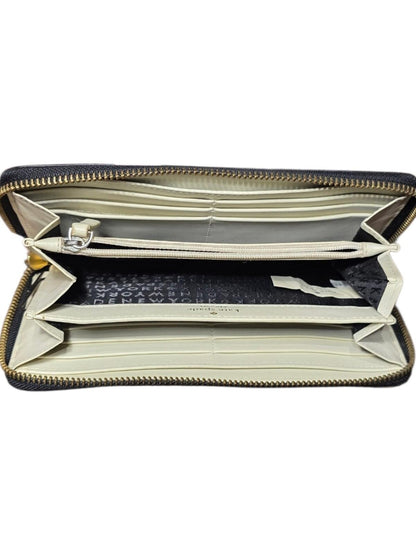 Kate Spade Grant Street Neda Floral Zip Around Continental Wallet Black White