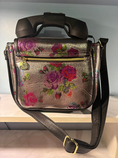 Betsey Johnson Floral Rotary Telephone Crossbody Purse Corded Novelty Bag
