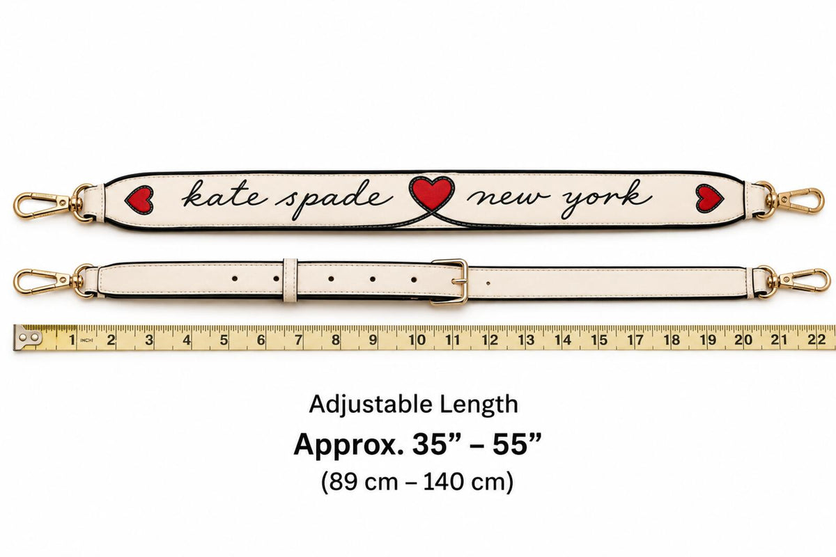 Kate Spade New York Heart Replacement Bag Strap Ivory Meringue MSRP $128 NWT