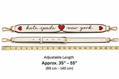 Kate Spade New York Heart Replacement Bag Strap Ivory Meringue MSRP $128 NWT