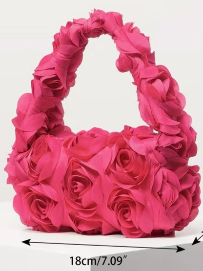 Apricot Rose Clutch 3D Floral | Wedding Prom Formal Evening Purse Boutique