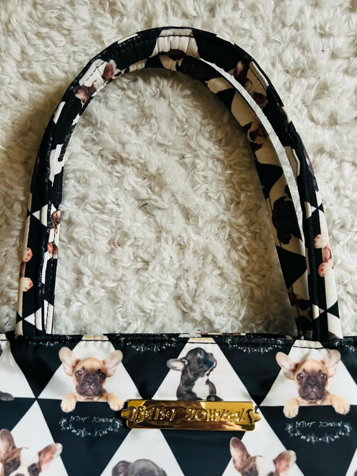 Betsey Johnson Insulated French Bulldog Print Tote with Matching Wallet