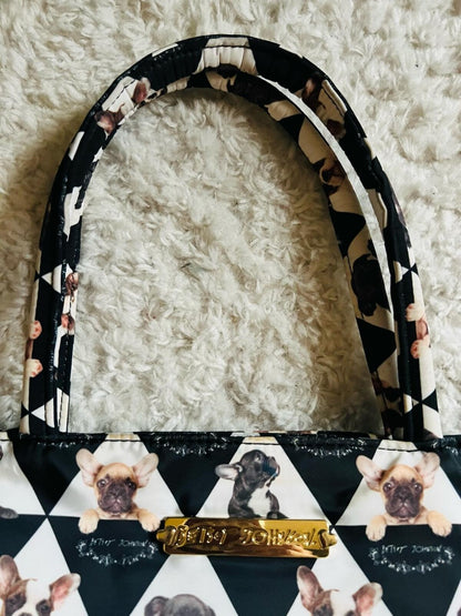 Betsey Johnson Insulated French Bulldog Print Tote with Matching Wallet