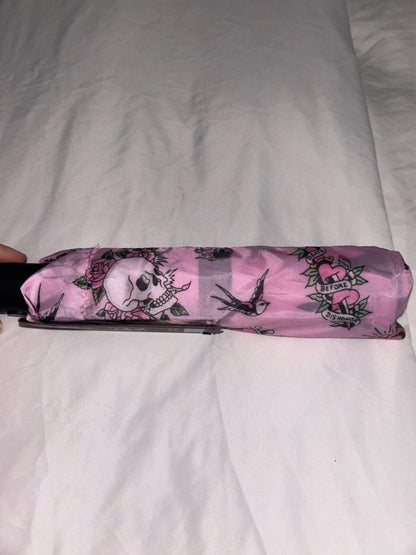Ed Hardy Death Before Dishonor Compact Umbrella NWT