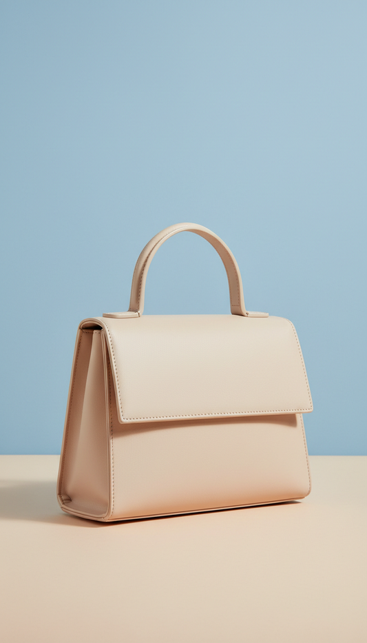 Cream Blush Vegan Leather Satchel