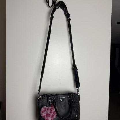 KILLSTAR Black faux leather studded crossbody bag strap. STRAP ONLY, NO