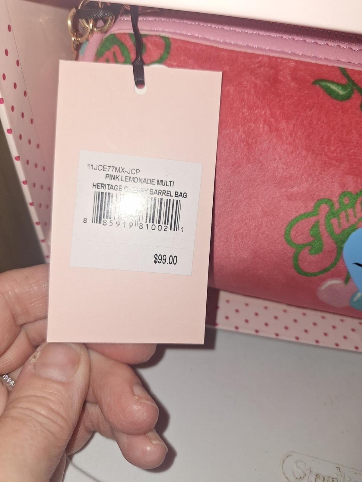 EXCLUSIVE Juicy Couture  Cherry Gift Set NWT Crossbody Bag Pink Velvet
