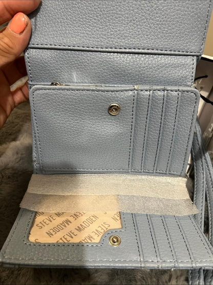 Steve Madden Denim Blue Boxed Brett Wallet - New With Tags