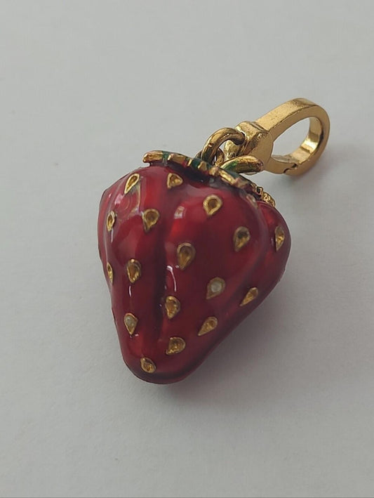 Vintage Juicy Couture Strawberry Charm 1 inch