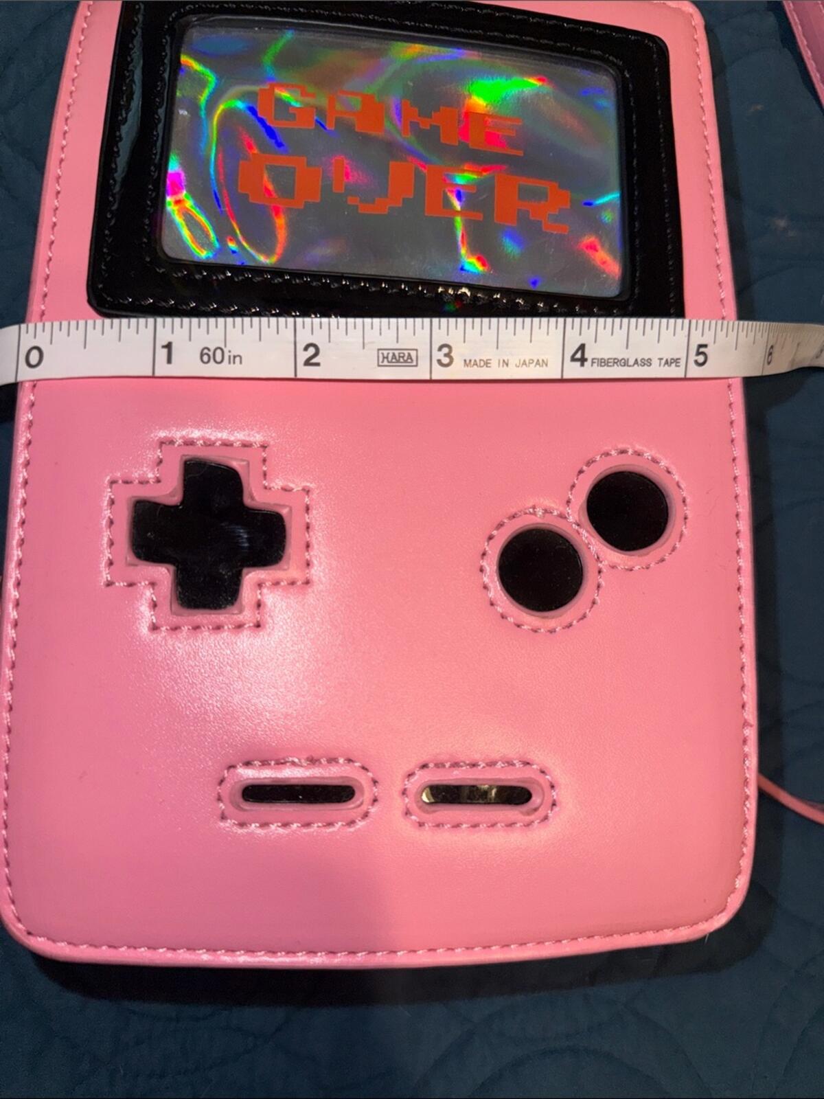 Custom Brand Pink Gamer Console Crossbody Bag with Holographic Screen - Y2K Chic