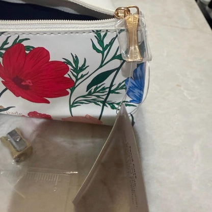 Kate Spade blossom 🌸 pencil cosmetic case with ruler 🆕