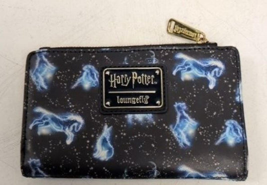 Harry Potter Loungefly Zip-Around Wallet Black Blue Starry Print