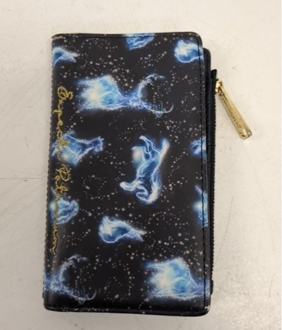 Harry Potter Loungefly Zip-Around Wallet Black Blue Starry Print
